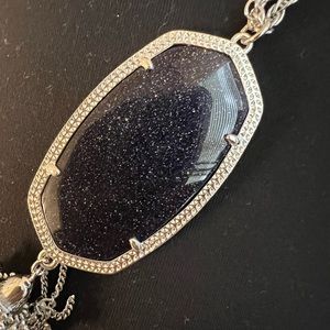 Kendra Scott Rayne Necklace in Blue Moonstone Midnight Sparkle